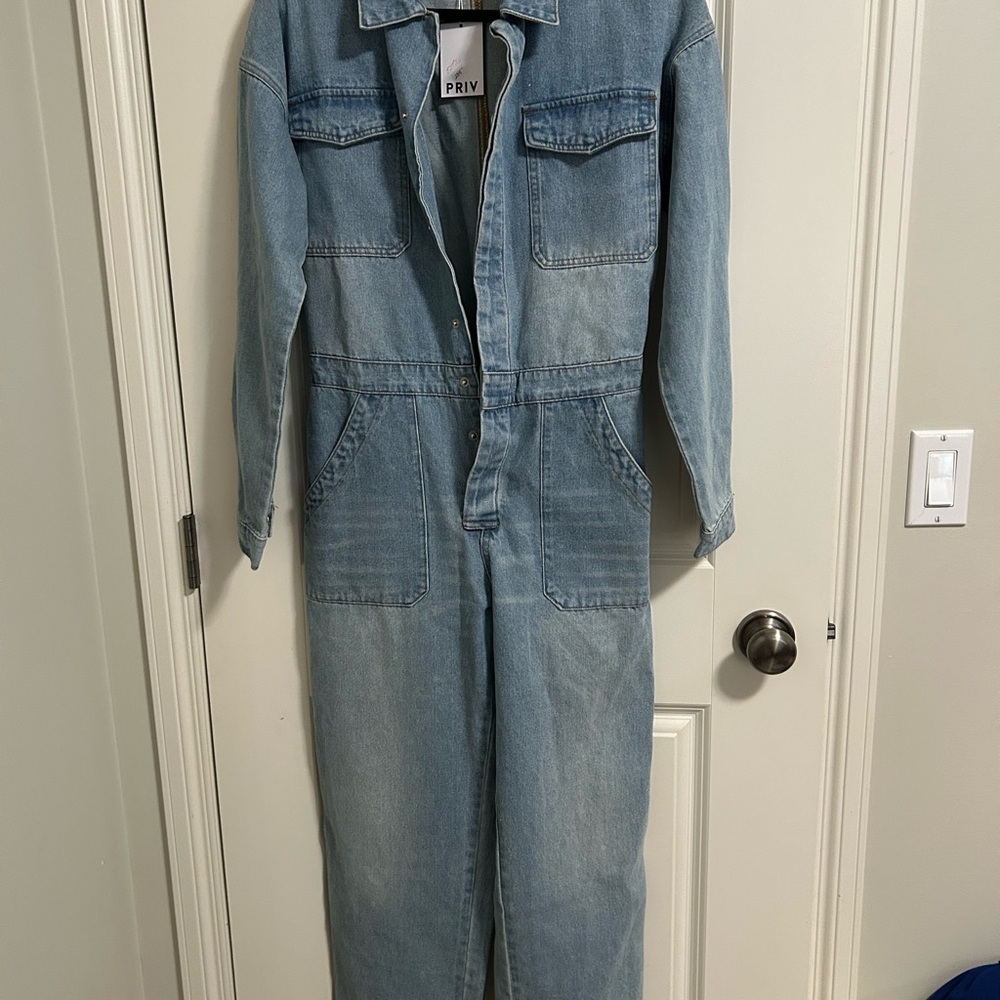 Priv Classic Blue Denim Jumpsuit
4